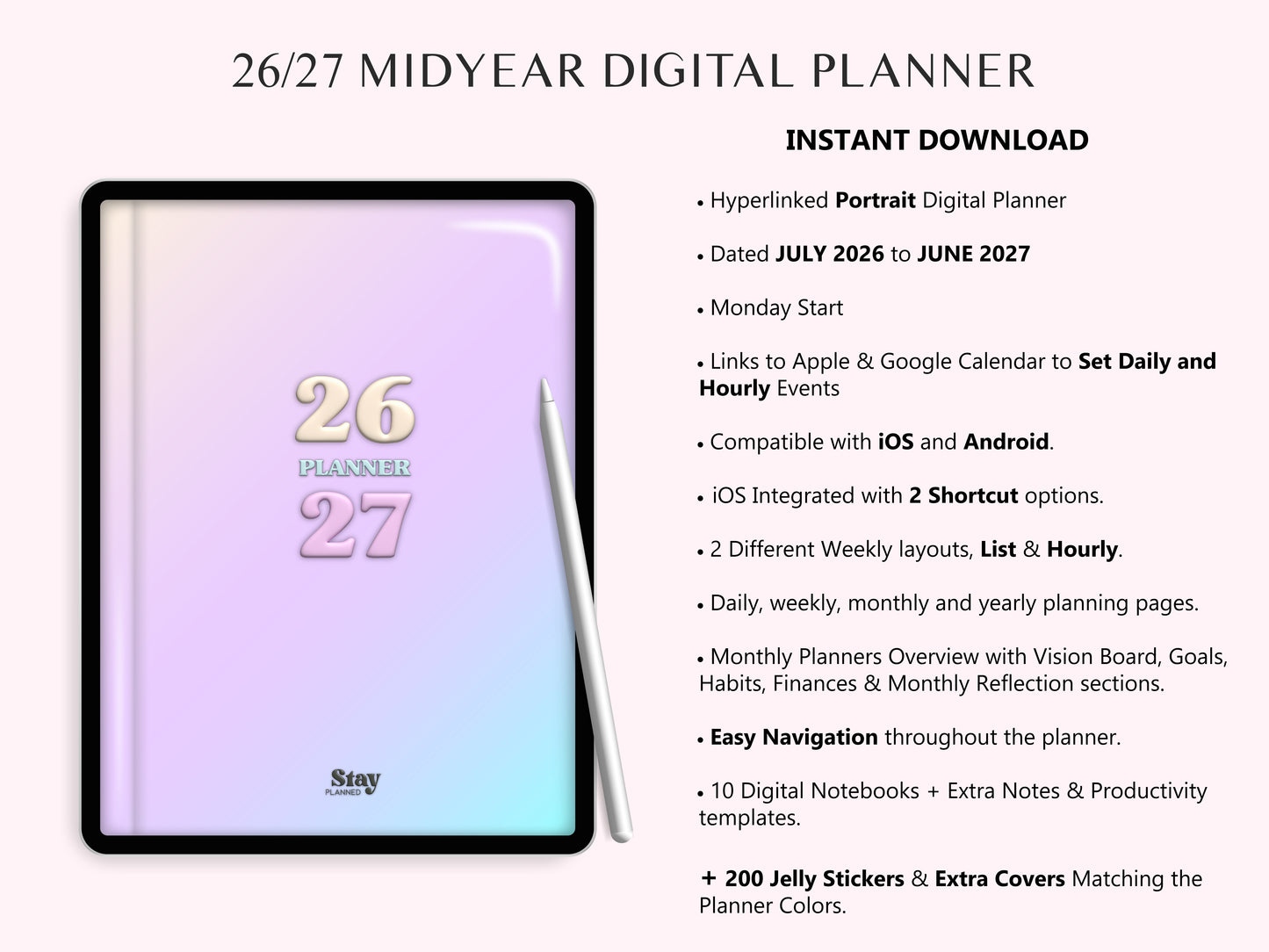 2026-2027 Digital Planner (Inglés)