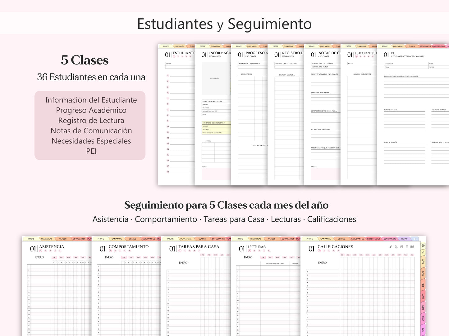 Agenda Docente Digital SIN FECHAS (ESPAÑOL)