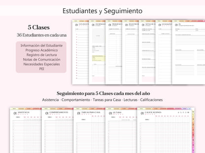 Agenda Docente Digital SIN FECHAS (ESPAÑOL)