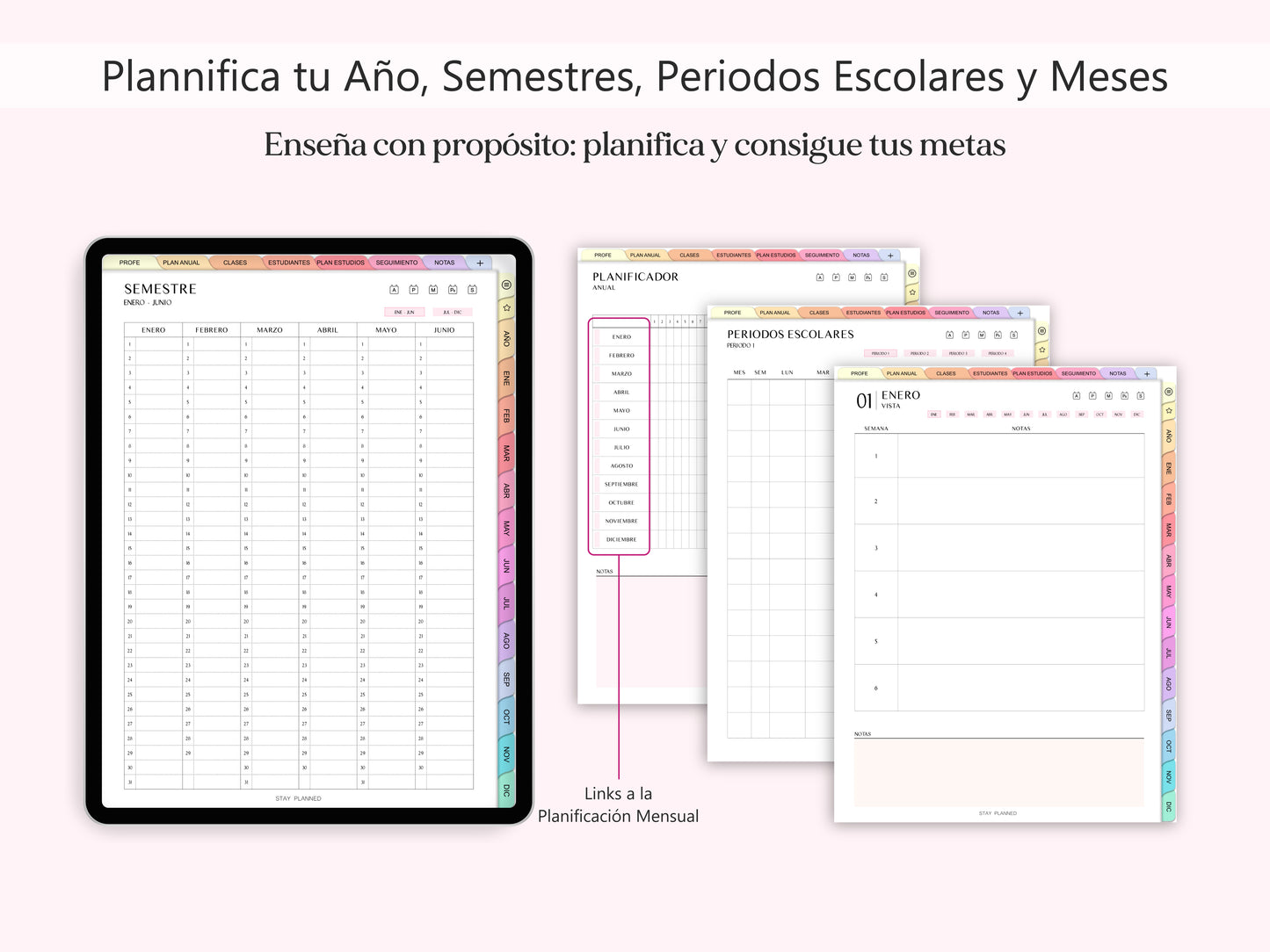 Agenda Docente Digital SIN FECHAS (ESPAÑOL)