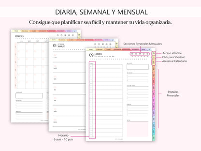 Agenda Docente Digital SIN FECHAS (ESPAÑOL)