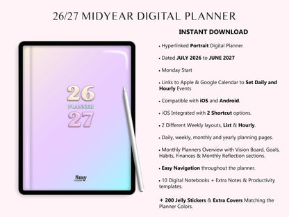 2026-2027 Digital Planner (Inglés)