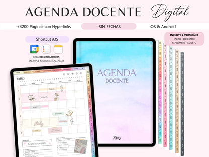 Agenda Docente Digital SIN FECHAS (ESPAÑOL)