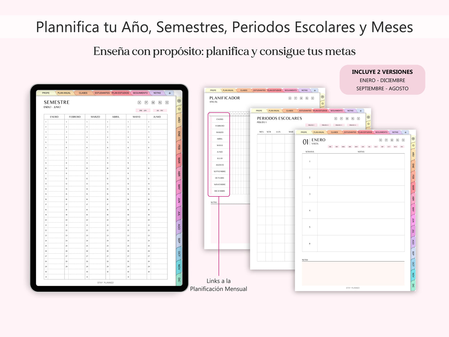 Agenda Docente Digital SIN FECHAS (ESPAÑOL)