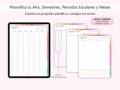 Agenda Docente Digital SIN FECHAS (ESPAÑOL)