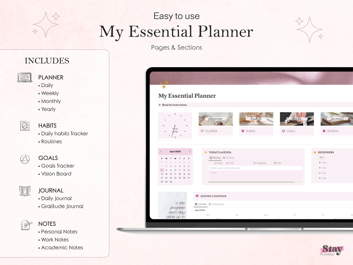 My Essential Planner ✦ Notion Template ✦ Boost Your Productivity