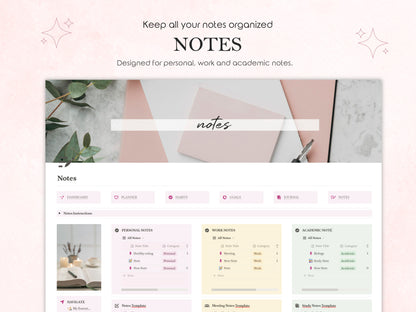 My Essential Planner ✦ Notion Template ✦ Boost Your Productivity