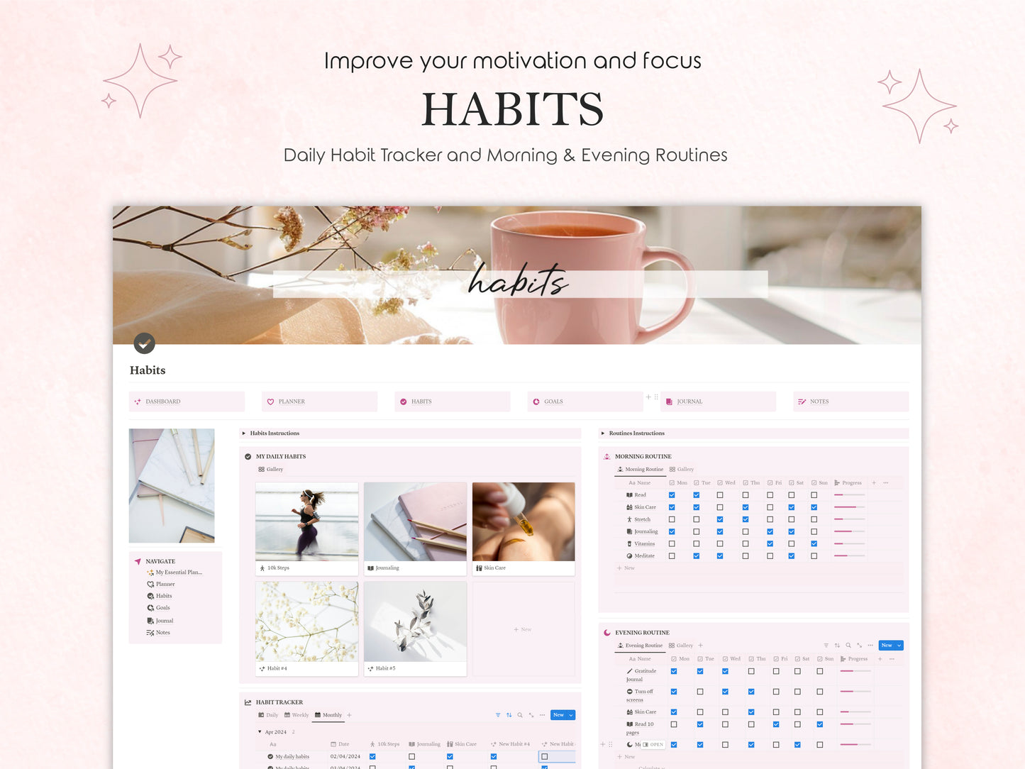 My Essential Planner ✦ Notion Template ✦ Boost Your Productivity