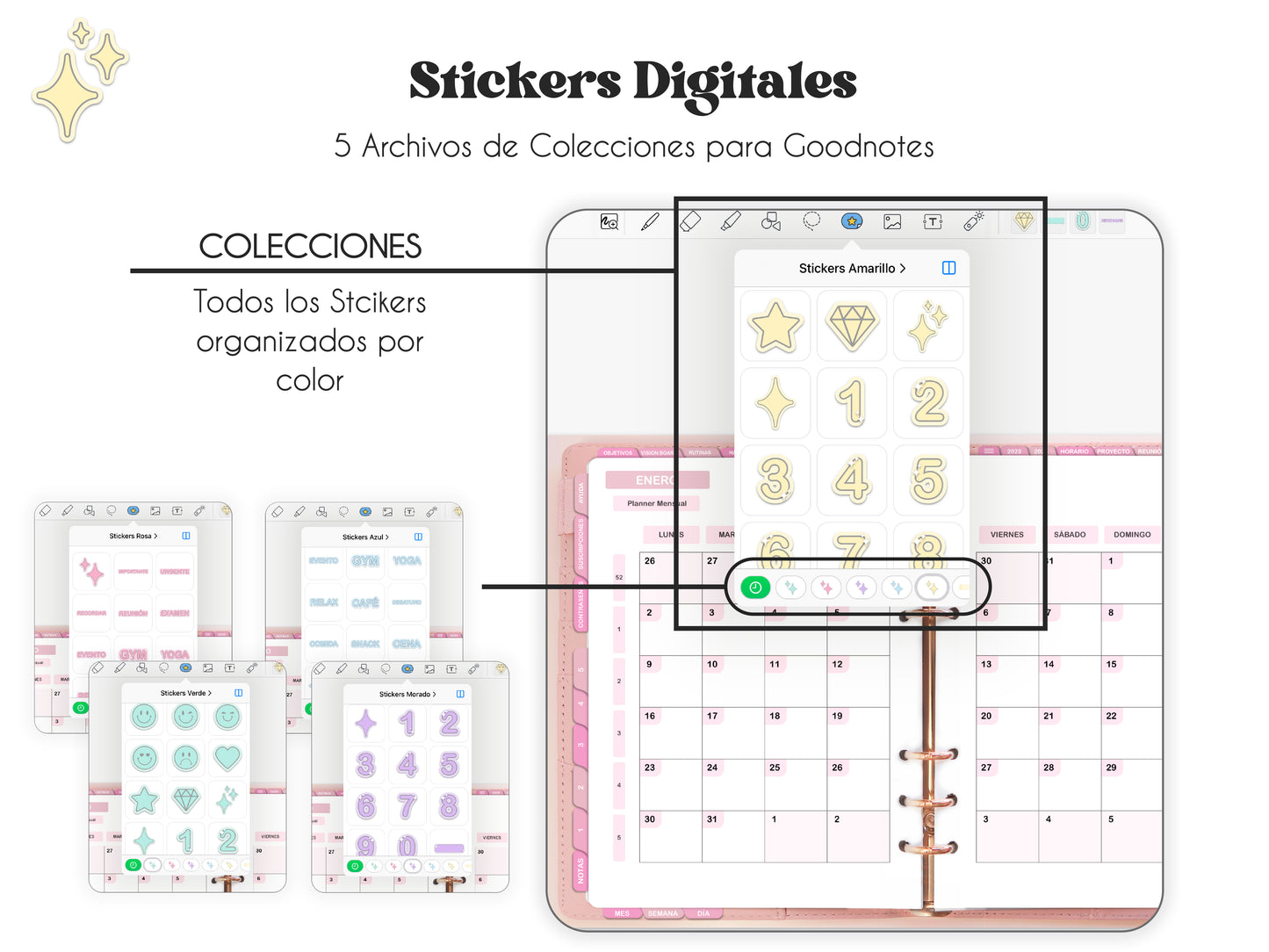 Spanish Words Digital Stickers